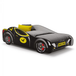 Lastevoodi Car II Batman Black koos madratsiga 150 cm x 74 cm x 44 cm, Batmani auto