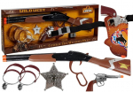 Cowboy Set Lever Action Rifle Colt Revolver Sheriff Badge