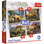 Puzzle - 4in1 - Interesting dinosaurs / Trefl 34383
