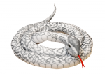 Plush Gray Snake Mascot 110 cm