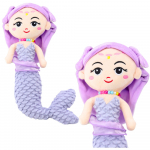 Plush Mermaid with Corals Cuddly Toy Purple 32cm