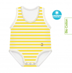 Growing body Bio Cotton Summer 0-36m yellow stripes