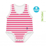 Growing body Bio Cotton Summer 0-36m pink stripes
