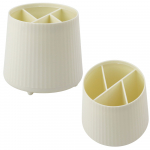 Cosmetics Organizer Office Supplies 5 Compartments Beige