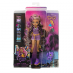 Mattel - Monster High Clawdeen Wolf Doll With Purple Streaked Hair And Pet Dog