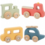 Wooden Toy Vehicle Set Multicolor