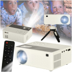 Bērnu portatīvais projektors LED TFT LCD 16:9 1920x1080 USB 20W balts