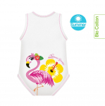 Growing body Bio Cotton Summer 0-36m flamingo