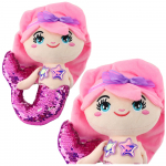 Plush Mermaid Cuddly Toy Tail Sequin Pink-Purple 28cm