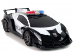 Police Racing Car Police Vehicle 1:16 LED Lights Remote-controlled COLOUR BLACK