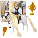 Horse With Long Mane Saddle Cup Brush Accessories White