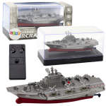 Military Ship Remote Controlled Boat RC Silver 15cm
