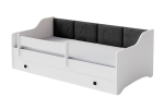 Lastevoodi Erik 160x80 valge madratsiga Black Panel
