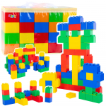 Set of Large Construction Blocks in a Bag, Colorful, 28.5x9x9 cm, 20 pcs.