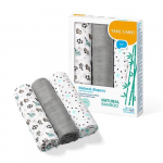BabyOno bambusest suulapid 3tk, Grey 246705