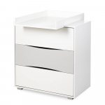 Kummut m&auml;hkimislauaga Klups NATI WHITE-GREY