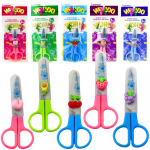 Two-handed school scissors with safety cap Mix 12cm
