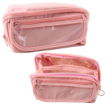Pencil Case School Kit, Expandable, Roomy, Pink, 20x10cm