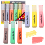 Set of Highlighters Note Markers Pastel Colors 6pcs