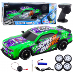 RC Remote Control Sports Car Illuminated Drift Body Green