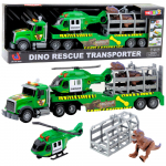 Set Truck Helicopter Cage With Dinosaur World Sounds Green