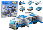 Police Truck Construction Bricks 6in1 Set Police Vehicles 1000pcs