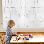 Linarun piimklaasist UV-kaitsega staatiline aknakile, 75x200cm