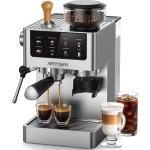 Espresso- ja kohvimasin 20 Bar veski ja piimavahustajaga, 1.8L