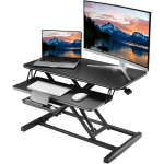 ETHU gaasit&otilde;stega istu-seisulaud 80 &times; 40 cm, must