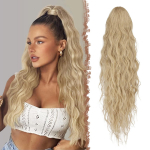 Laineline hobusesaba juuksepikendus (65 cm) &ndash; tuhkblond
