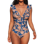 CUPSHE Navy Paisley k&otilde;hukontrolliga trikoo (M)