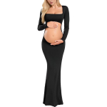 Pikk must rasedate kleit fotosessiooniks, XL