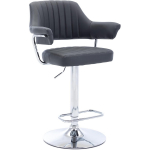 Modernne polsterdatud p&ouml;&ouml;rlev baaripukk, hall kunstnahk