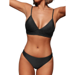 Cupshe Naiste Bikiinikomplekt Triangle & Low Rise - Must, L