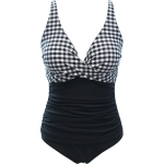 Laorchid must-valge ruuduline push-up trikoo XL / 3XL 3XL