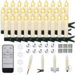 Juhtmevabad LED-kuusek&uuml;&uuml;nlad puldiga, 30 tk