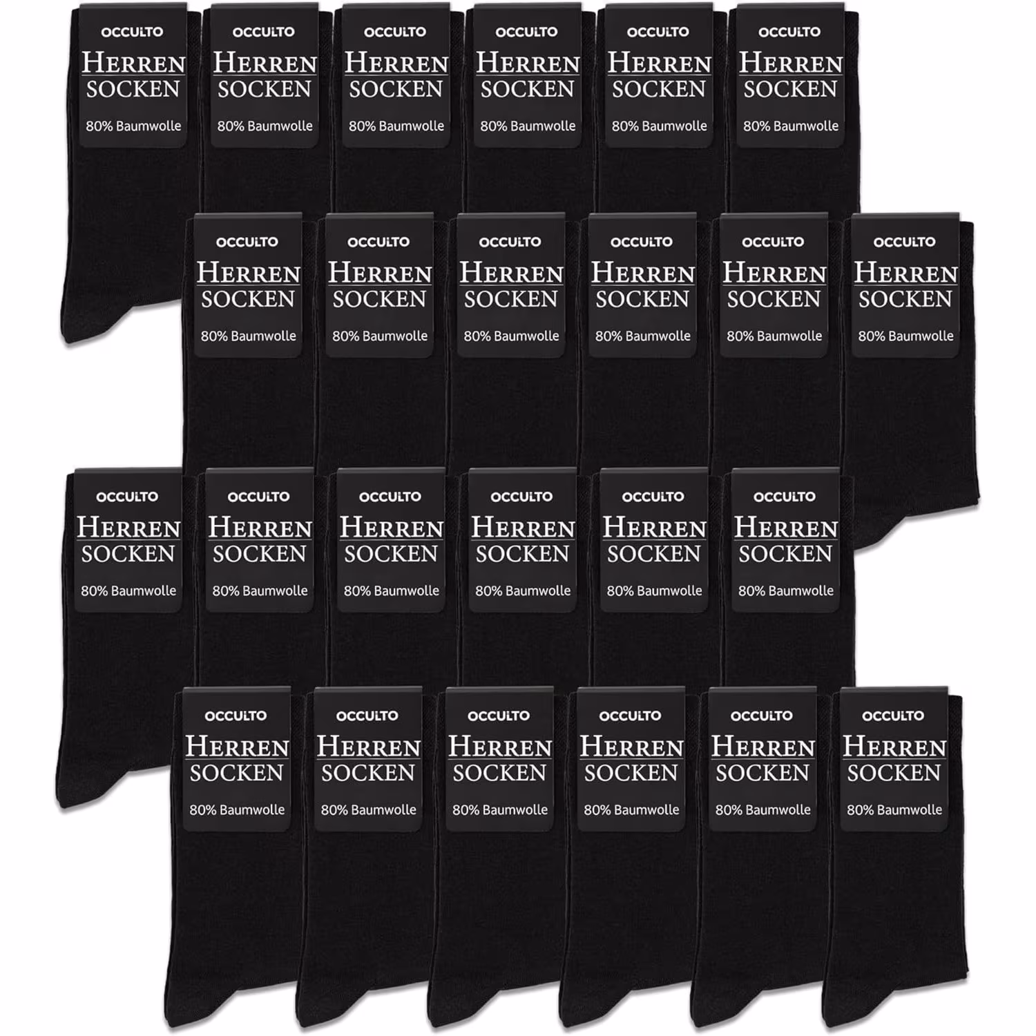 Occulto meeste puuvillased sokid Lukas, must 24 paari