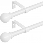 Reguleeritavad kardinapuud 71&ndash;122 cm, valge (2 tk)