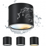 Gleonlux must LED laespot IP44 9W, 3 v&auml;rvust, 4 tk