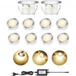LED p&otilde;randavalgustite komplekt 10 tk IP67 soe valge 12V 45mm