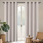 Joydeco 100% pimendavad linase ilmega &ouml;&ouml;sidraperii kardinad, 2 tk