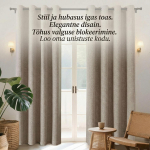 100% pimendavad linase ilmega kardinad &ouml;&ouml;sidega, 2 tk