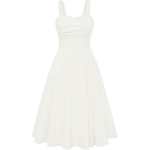 Belle Poque lilleline vintage midi-suvekleit taskutega