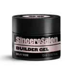 Sincero Salon Builder Gel Universaalne tiksotroopne ehitusgeel 15ml Milky Rose