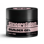 Sincero Salon Solid Builder Gel Mitmeotstarbeline 4-in-1 k&uuml;&uuml;negeel 15ml SOFT PINK