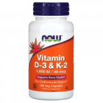 Vitamin D-3 & K-2 Toidulisand 120 kapsulit