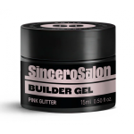 Sincero Salon Solid Builder Gel Mitmeotstarbeline 4-in-1 k&uuml;&uuml;negeel 15ml Pink Glitter