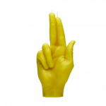 Gun Fingers Candle K&uuml;&uuml;nal Yellow