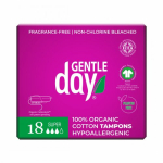 Gentle Day Super Organic Cotton Tampons Orgaanilised puuvillased tampoonid 18 tk