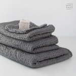 Dark Grey Linen & Cotton Honeycomb Waffle Towel 70x140cm